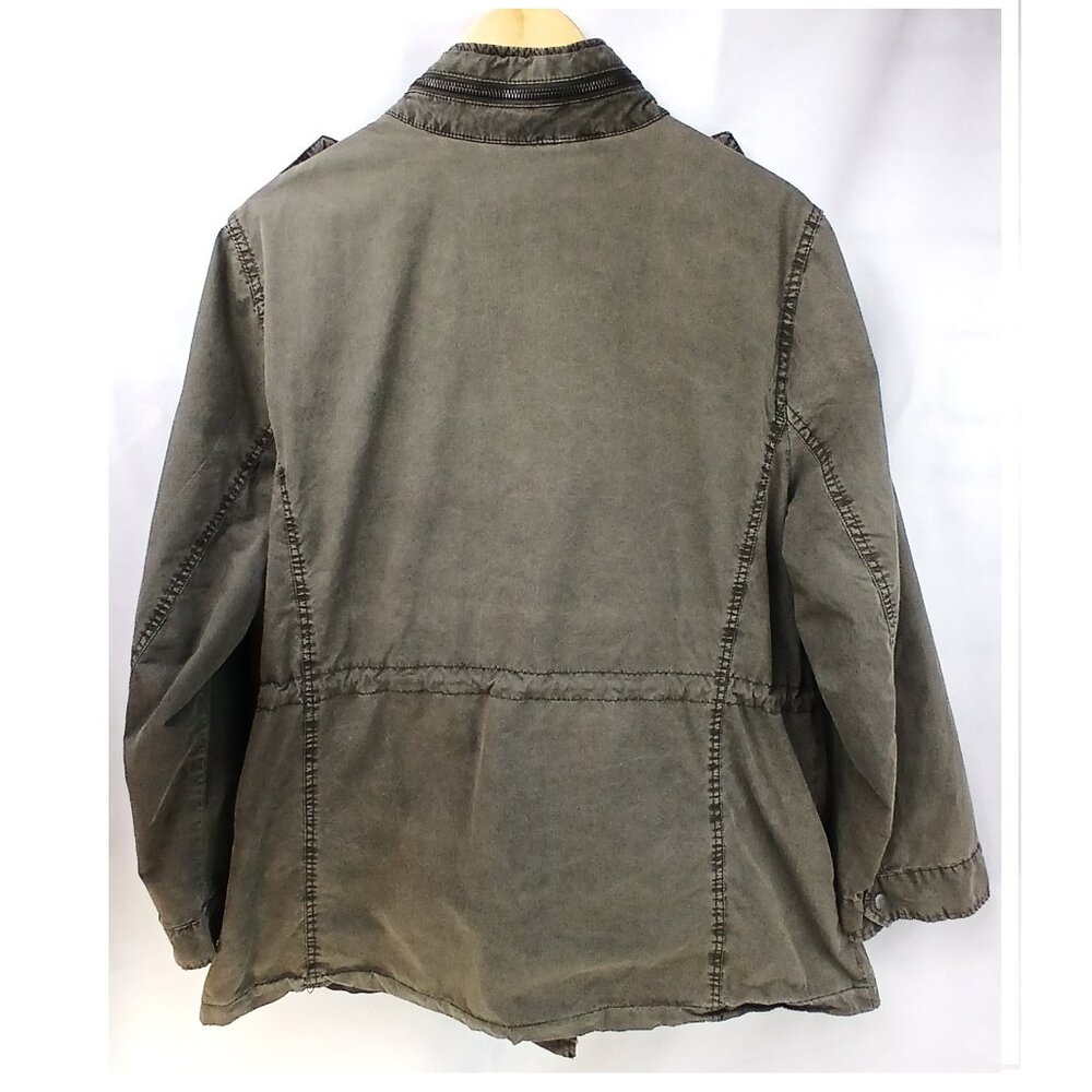Levi's Olive Green Distressed Utility Rain Jacket EUC - Picture 2 of 10